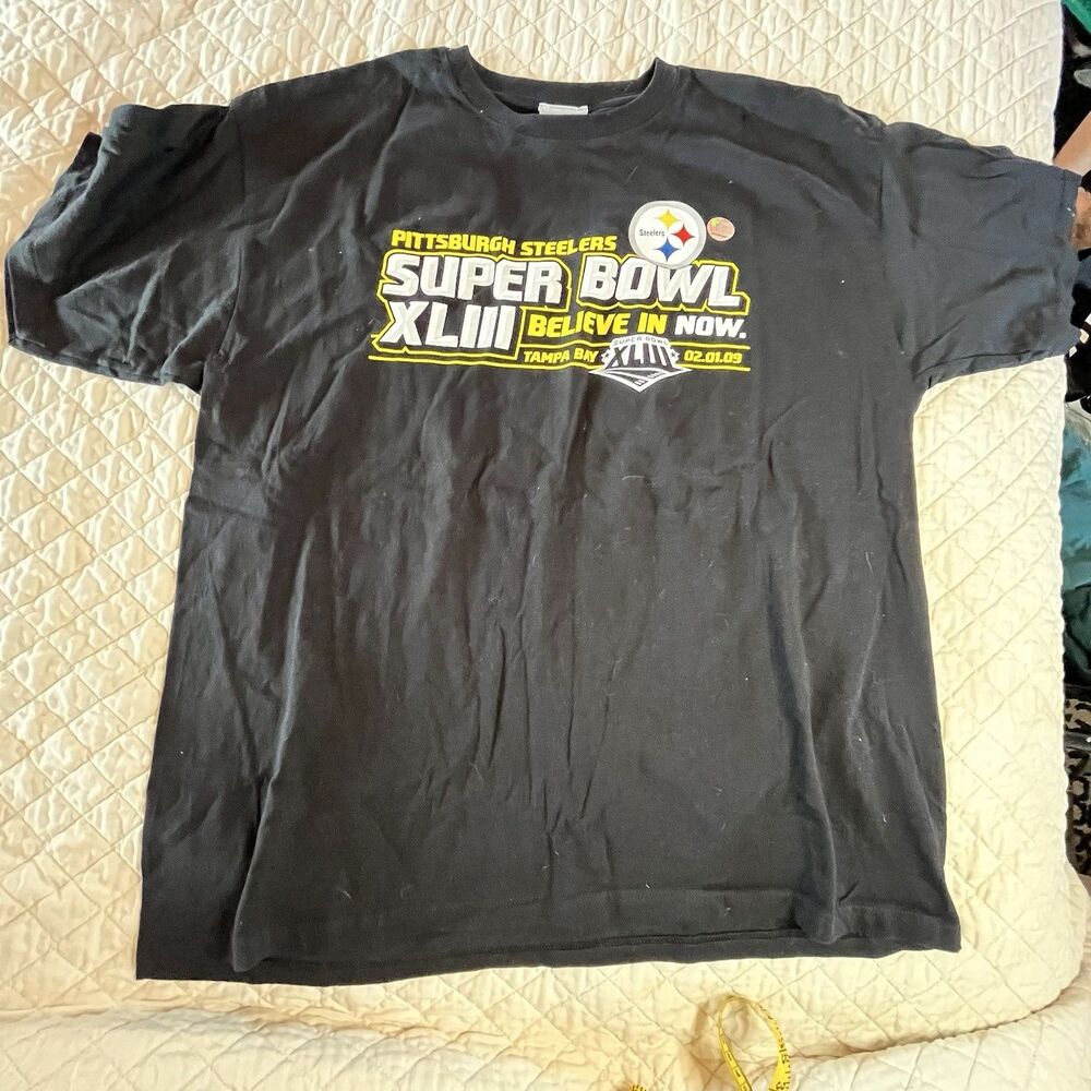 Pittsburgh Steelers Super Bowl XLIII Adult X-Large Short Sleeve Shirt NFL
